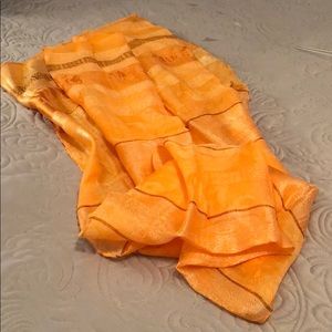 Beautiful Melon Scarf w/ elephant print.